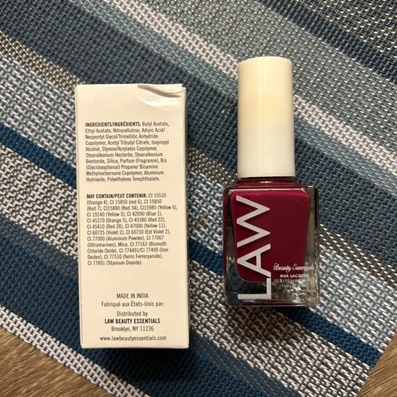 LAW BEAUTY ESSENTIAL, color:2 PM WINE VEGAN NAIL POLISH - Picture 2 of 8